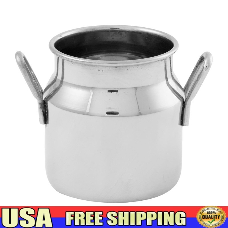 Polished Silver Stainless Steel Cooking Pot Stovetop Oven Safe 12oz Capacity New