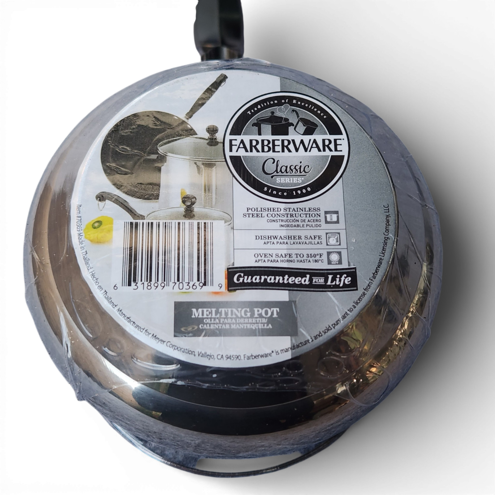 Farberware 70369 Stainless Steel Butter Warmer 0.6 qt. with Grip Handle