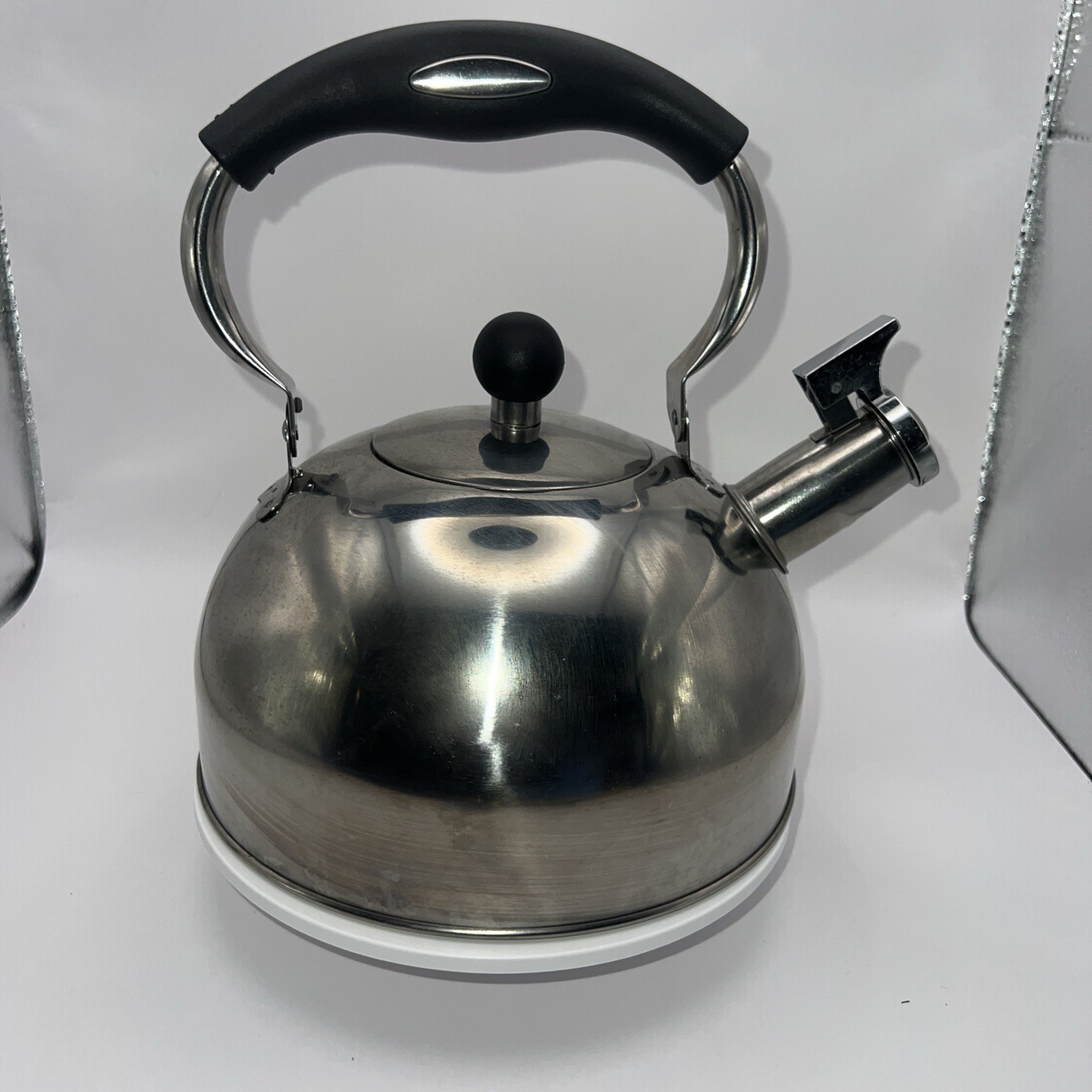 Whistling Tea Kettle Stove Top Stainless Steel Pot Water Coffee Boiling Silver