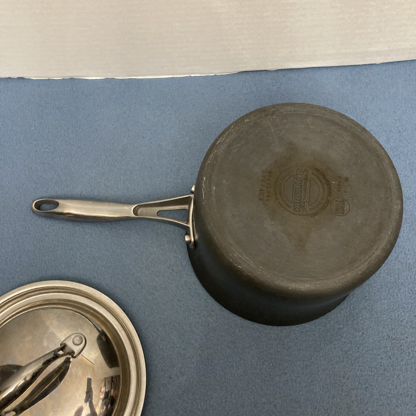 Kirkland Signature NSF Hard-Anodized Aluminum 3 QT (2.8 L) Saucepan w/Lid