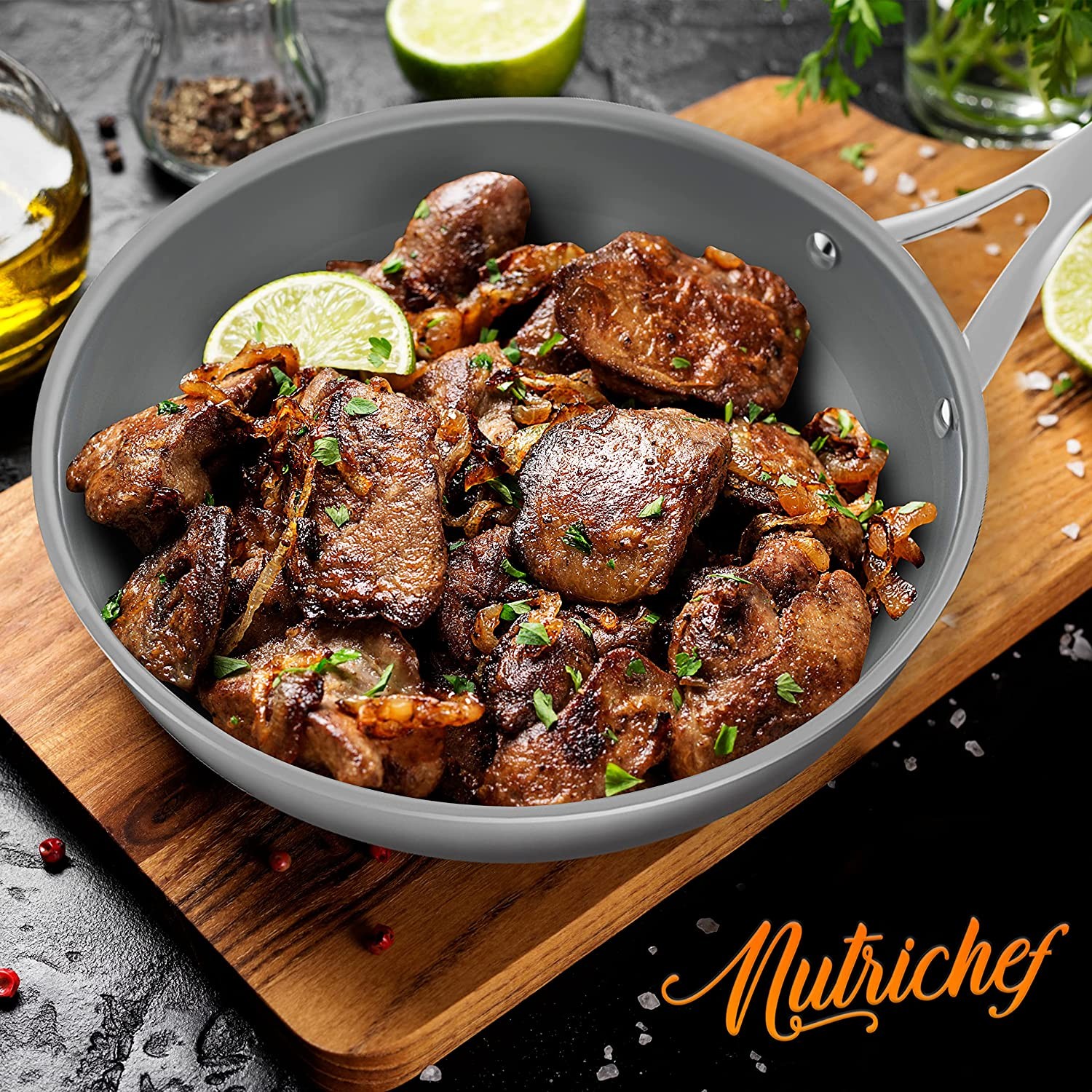 Nutrichef NCSSX45 12Pc Clad Cookware