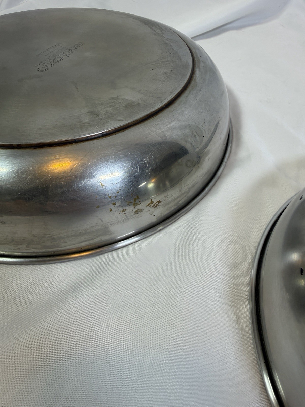 Set of 2 Estia Vulcano Stainless Steel Copper Tri-Ply Bottom 8″ & 10 1/4″ Pans