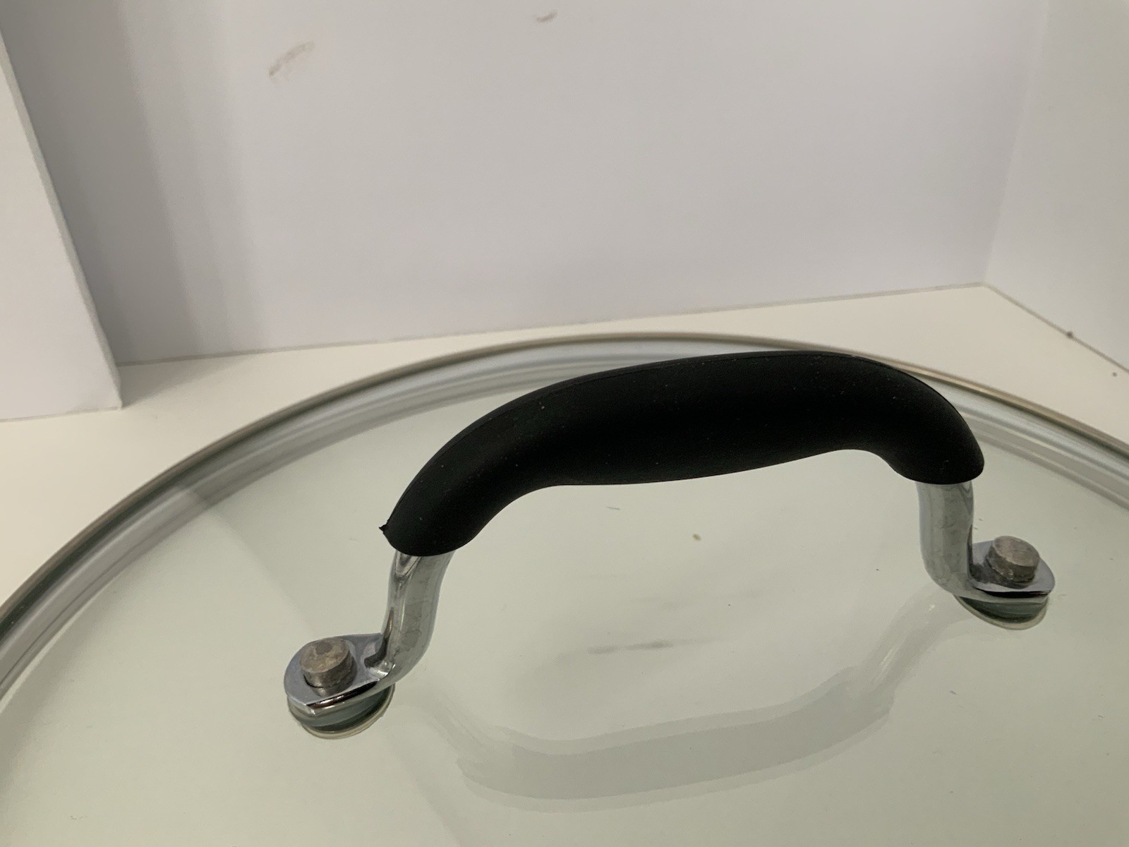 Emeril Lagasse Kitchen Corner Tempered Glass Replacement Lid Stainless Steel Rim