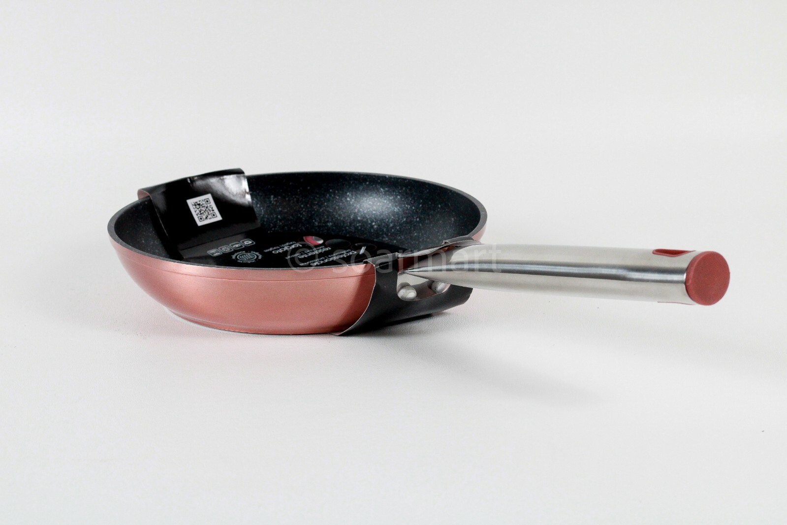 Q.b. Fluo Frying Pan Forged Aluminium 8″ (20cm ) Speckled Black / Pink