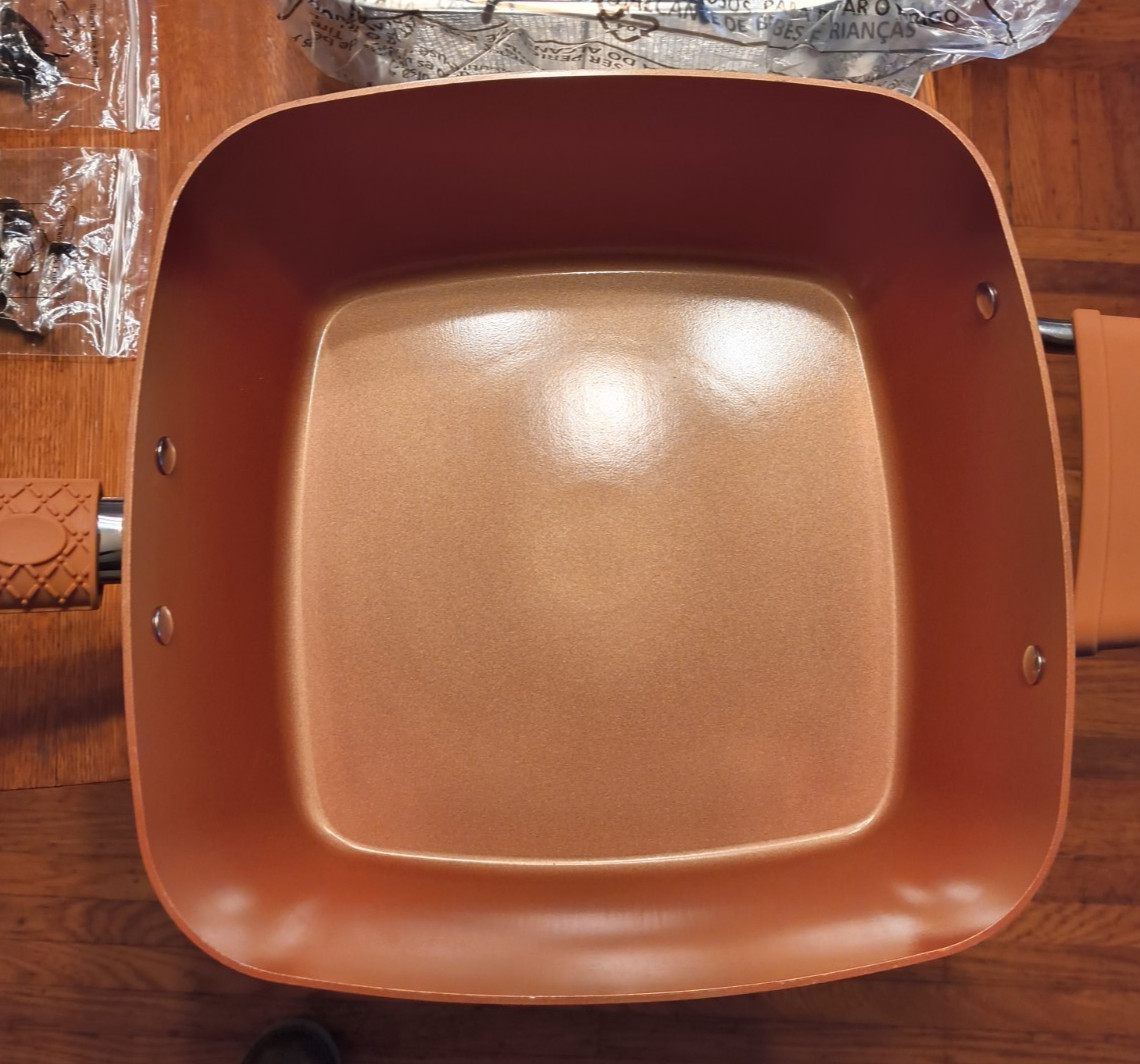Copper Chef Nonstick XL Steamer Sauté 6.7 Quart Pan NEW