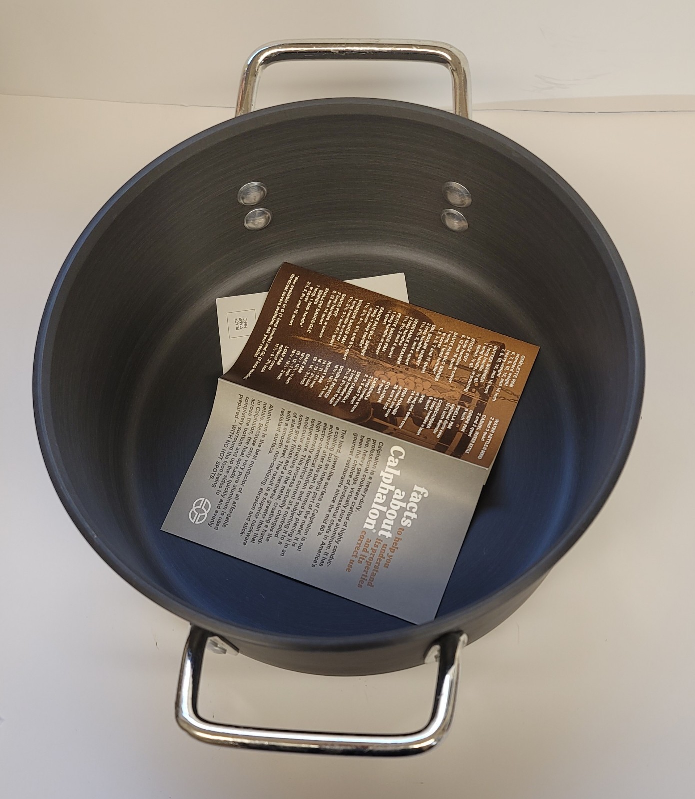 NEW Calphalon Commercial 5 Qt Dutch Oven Pot Aluminum w Dome Lid Deep Casserole