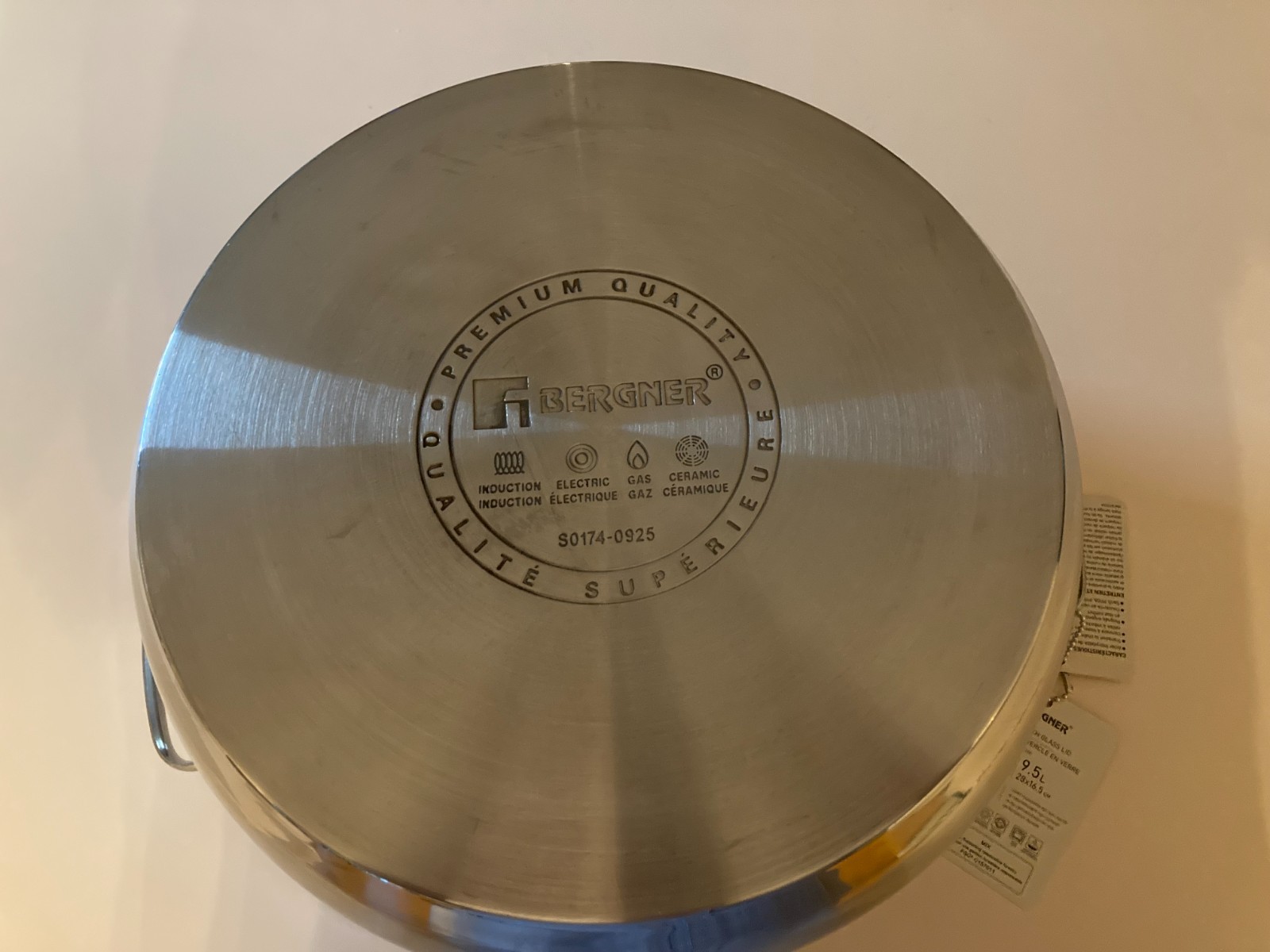 Bergner High Quality Stainless Steel S0174-0925 10 QT 9.5 L Stockpot NWT