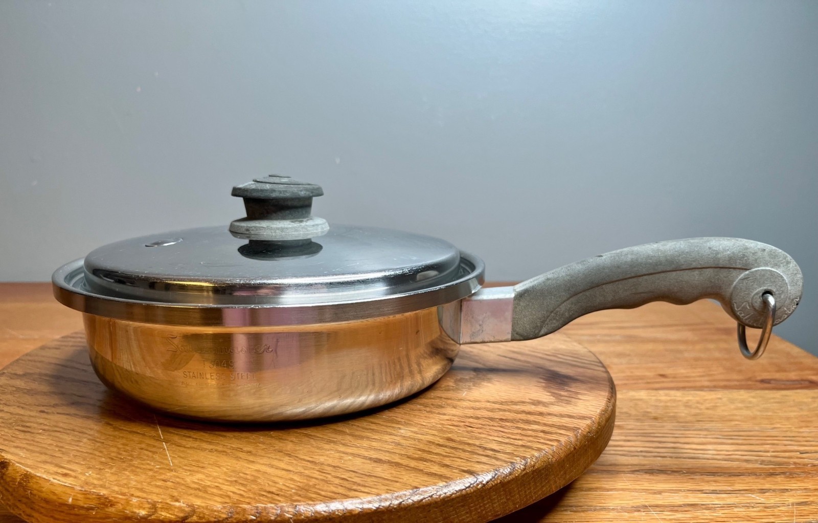 Vintage Saladmaster l Stainless Steel 9 inch( 1 1/2 quart) Skillet Sauce Pan w