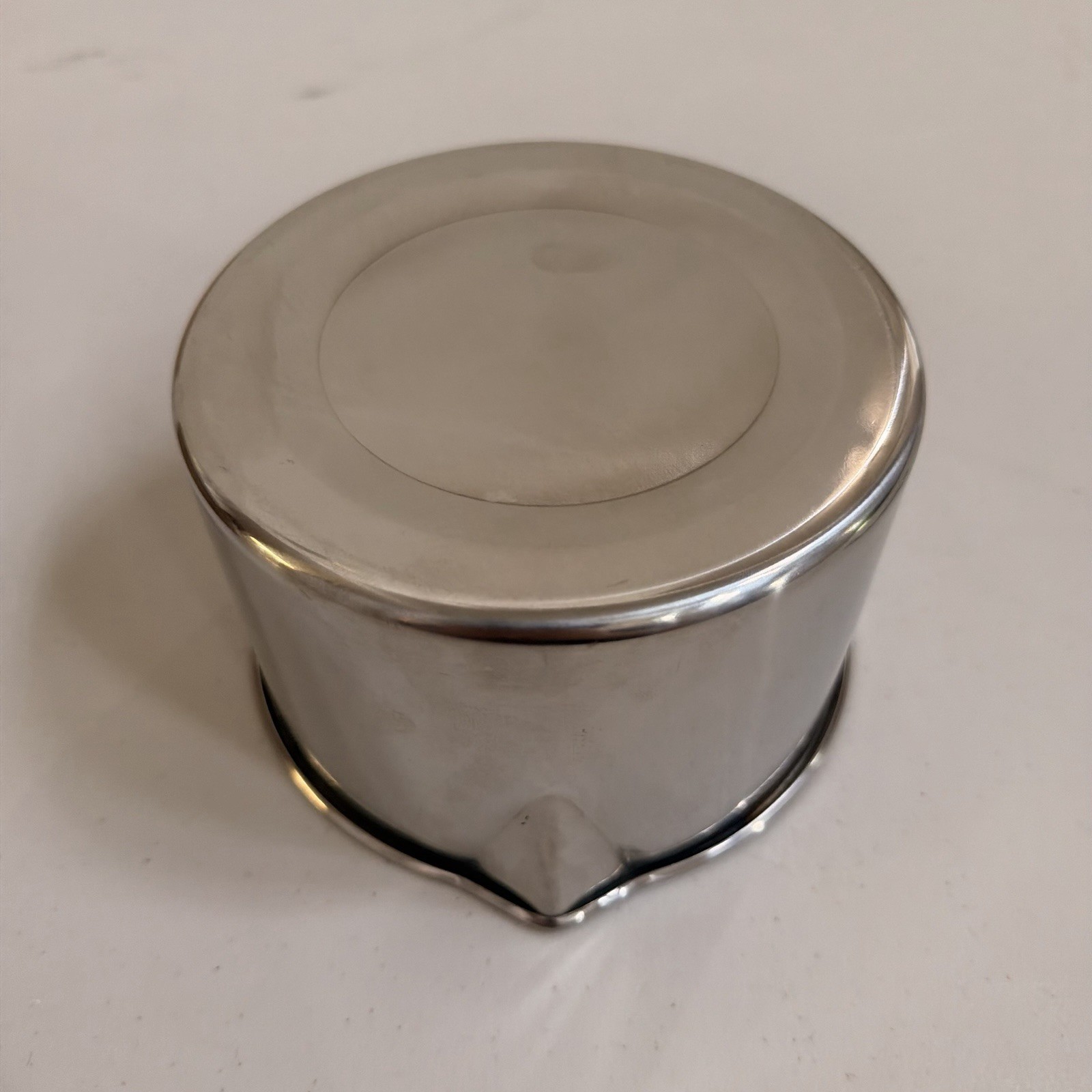 Stainless Steel 1.2L Saucepan w/ Lid, Double Handle, Silver Round