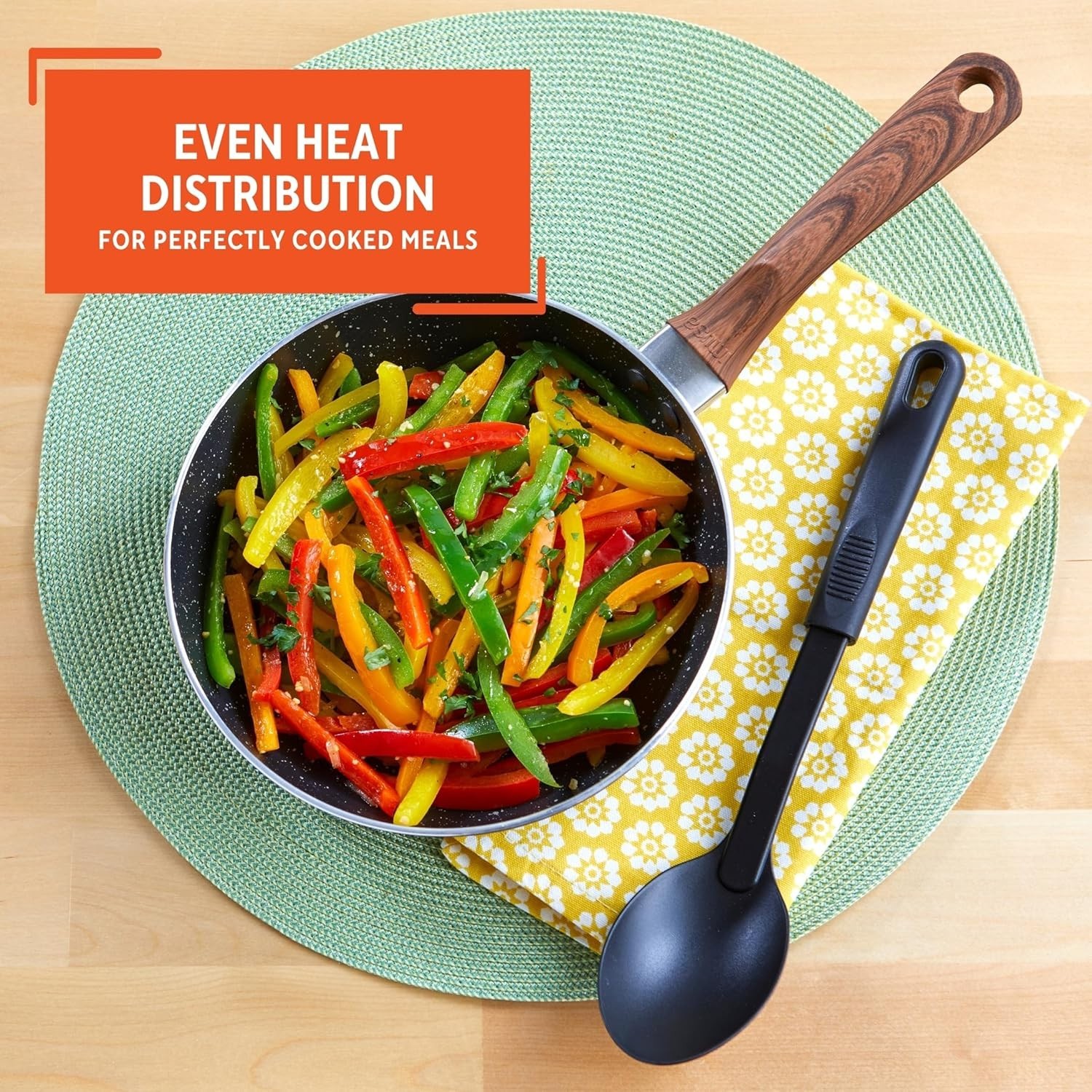 Versatile 8-Inch Fry Pan with Woodlook Handle – Ideal for Searing and Sautéing