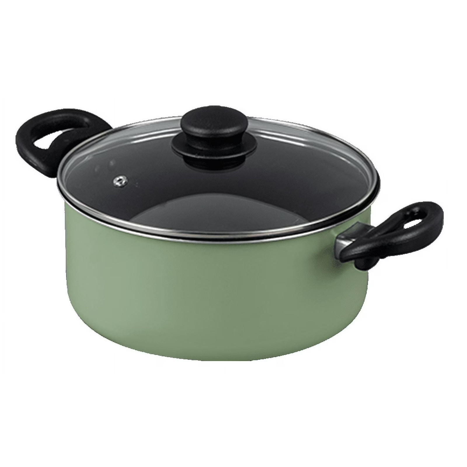 Mainstays 7-Piece Pots and Pans Cookware Set Nonstick Kitchen Pots Pans Green