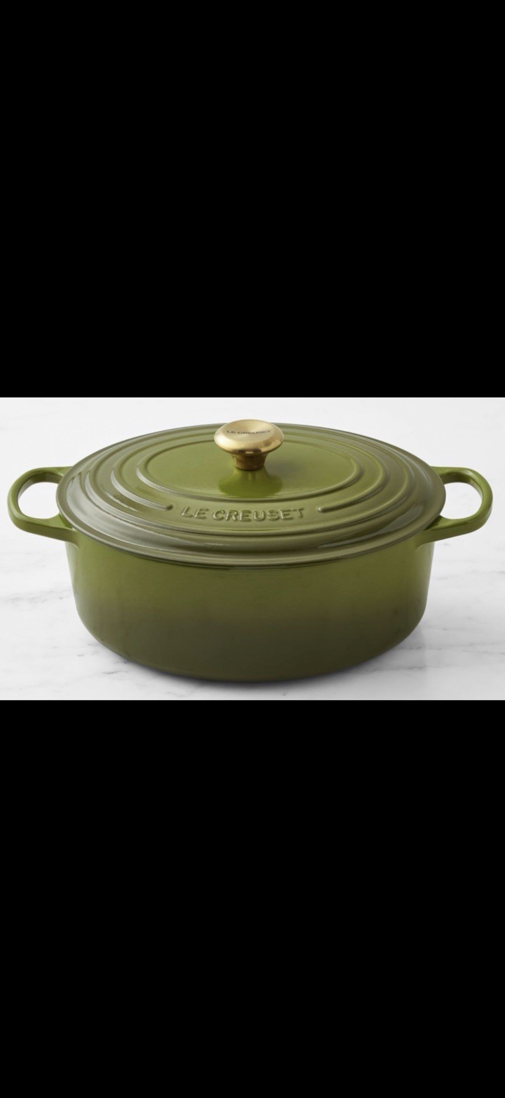 ~LeCreuset *NEW*9.5Qt*Signature*Oval*Dutch Oven, *Olive*Green…*FreeShipping*