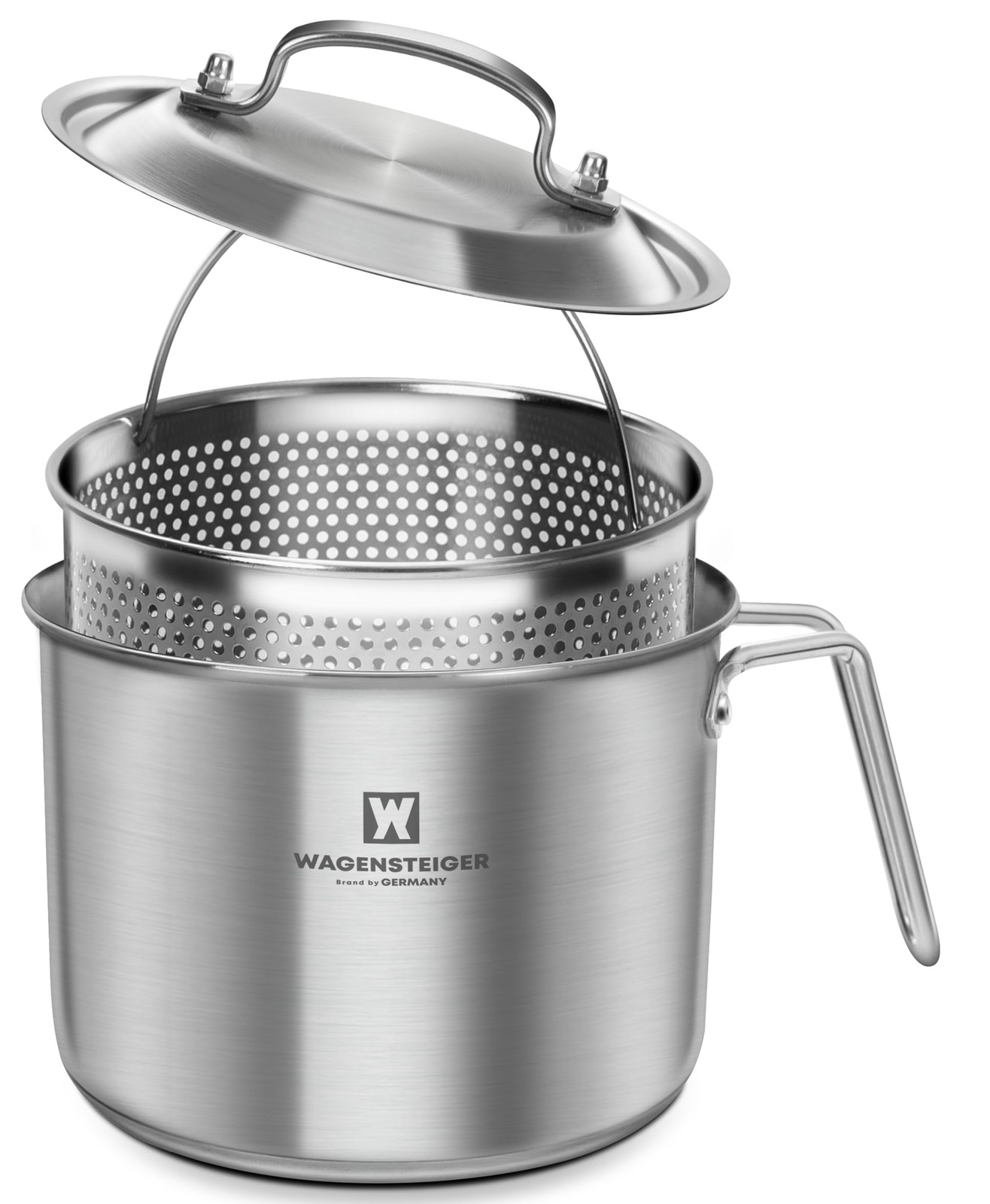 Stainless Steel Vegetable Egg Steamer Pot Saucepan Basket 2.3Liter/2.43Quart
