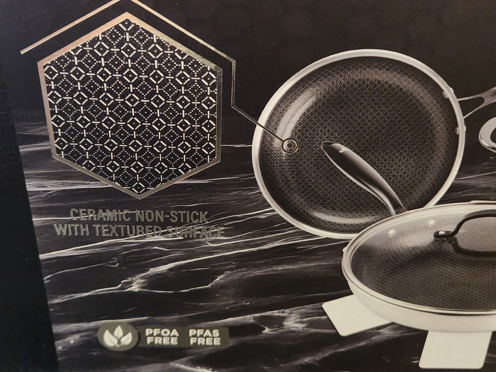 Sharper Image Premium Cookware 10pc Ceramic non stick Tri-ply