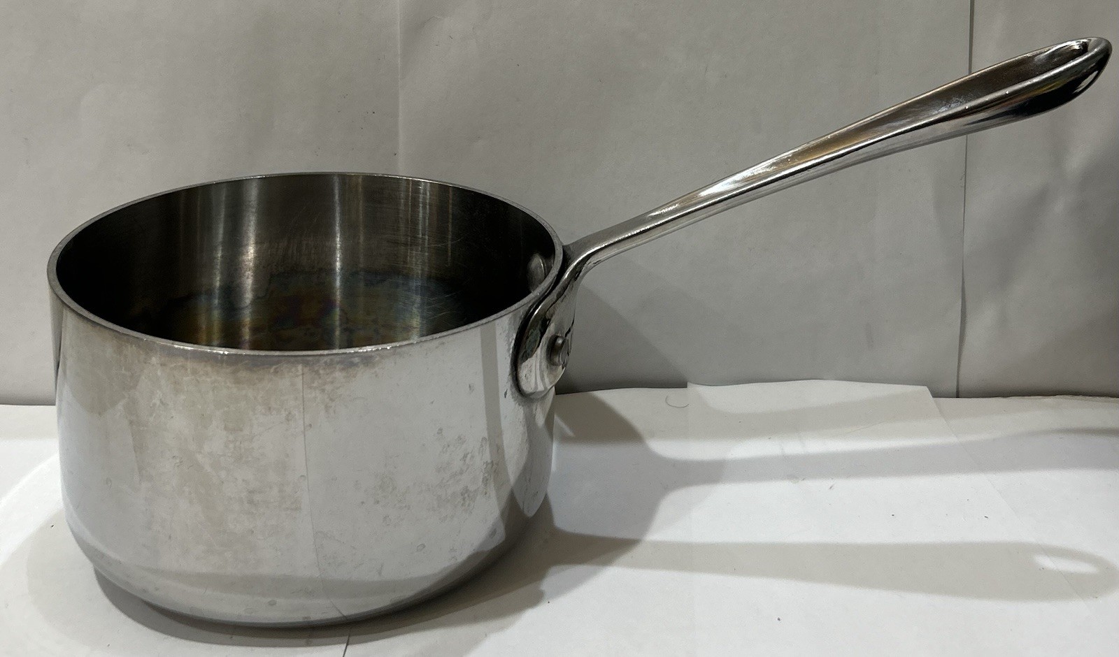 ALL CLAD POT NO LID 6” DIAMETER 3.5” TALL SAUCEPAN POT