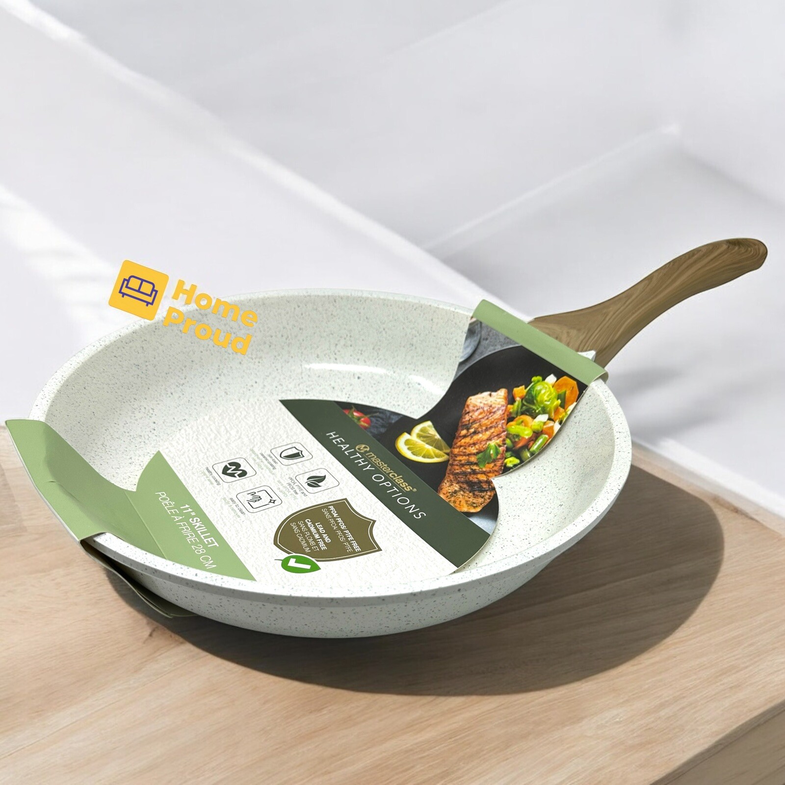 Masterclass Frying Pan Skillet Nonstick Ceramic Coating 11 inch Premium Cookware
