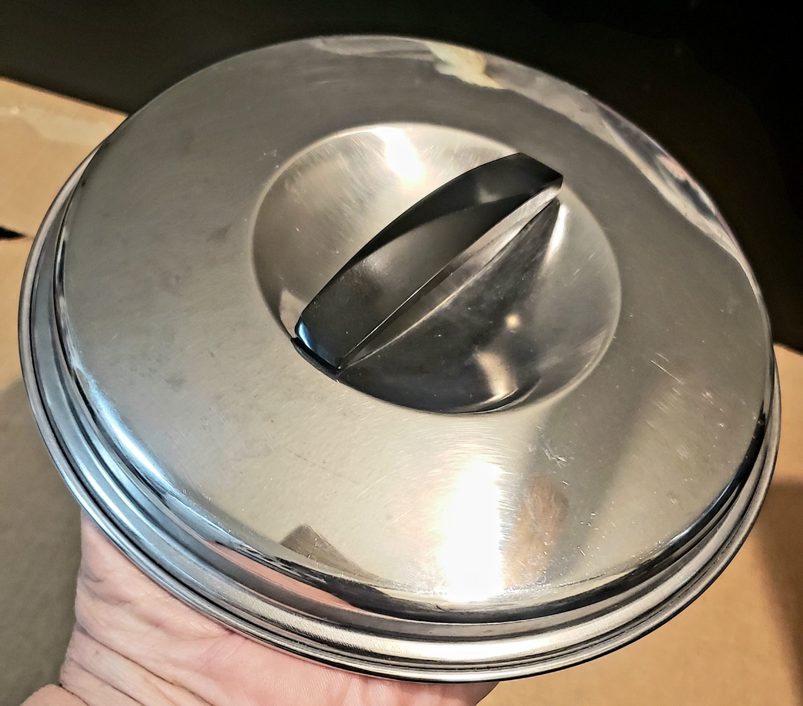 Vintage Ekco Flint Ware 7.5″ Stainless Steel Replacement Lid for Saucepan Pot