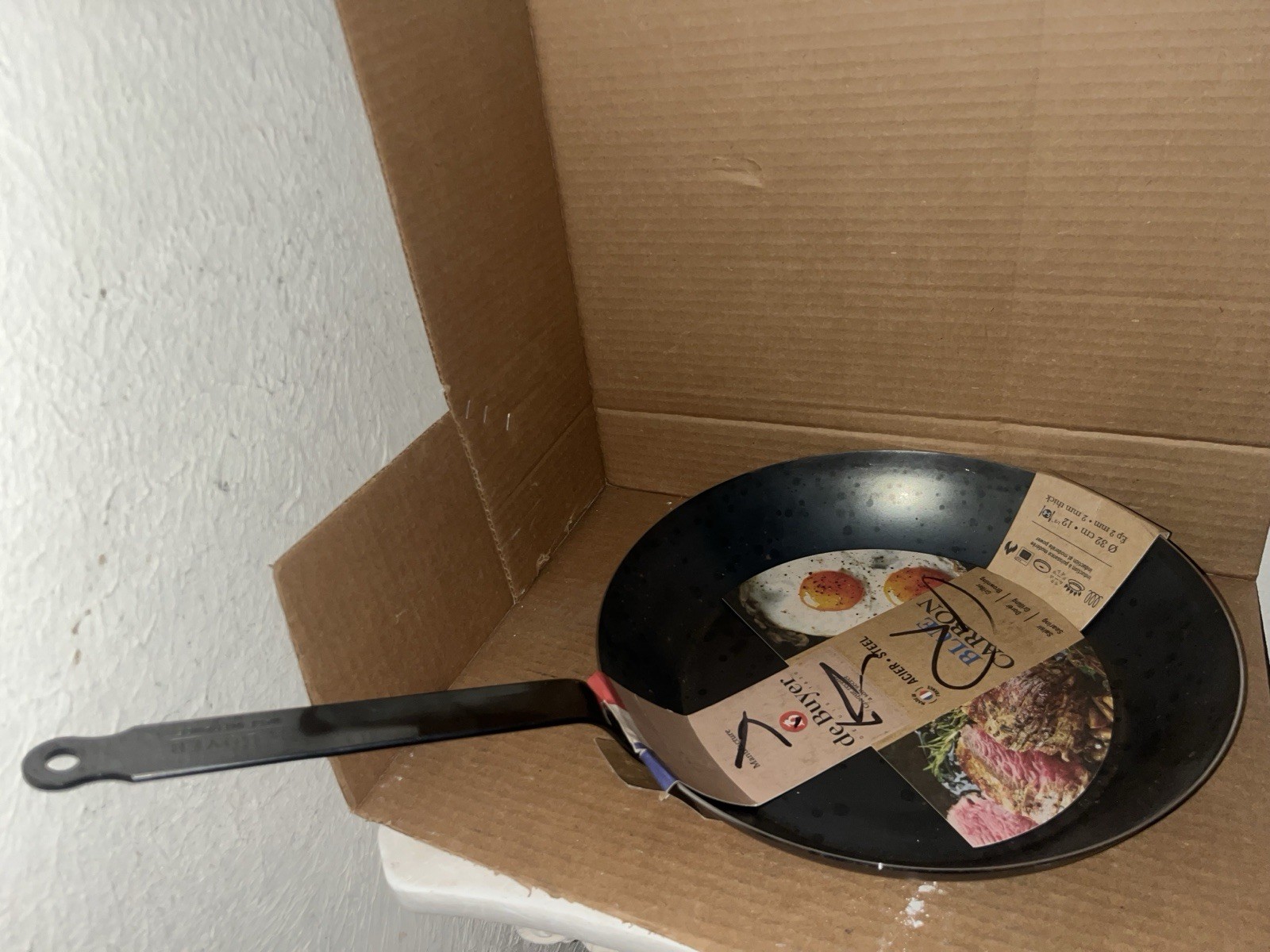 De Buyer Blue Carbon Steel Acier Steel Omelet Pan 12.5” Made In France