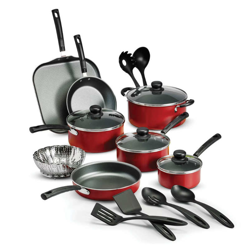 SALE Tramontina Primaware 18 Piece Non-stick Cookware Set, Red, NO FEE
