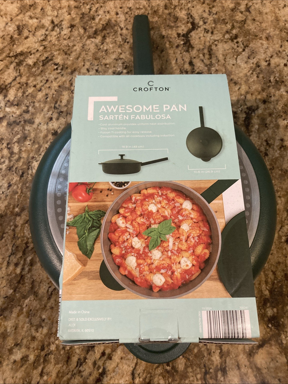 New! Green Aldi Crofton 10.25” Nonstick Lidded Awesome Pan
