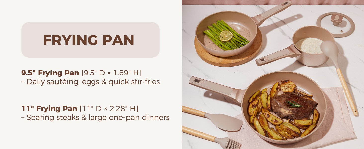Pots and Pans Set Nonstick, 26 Pcs All-in-One Kitchen Starter Set with Cookware,