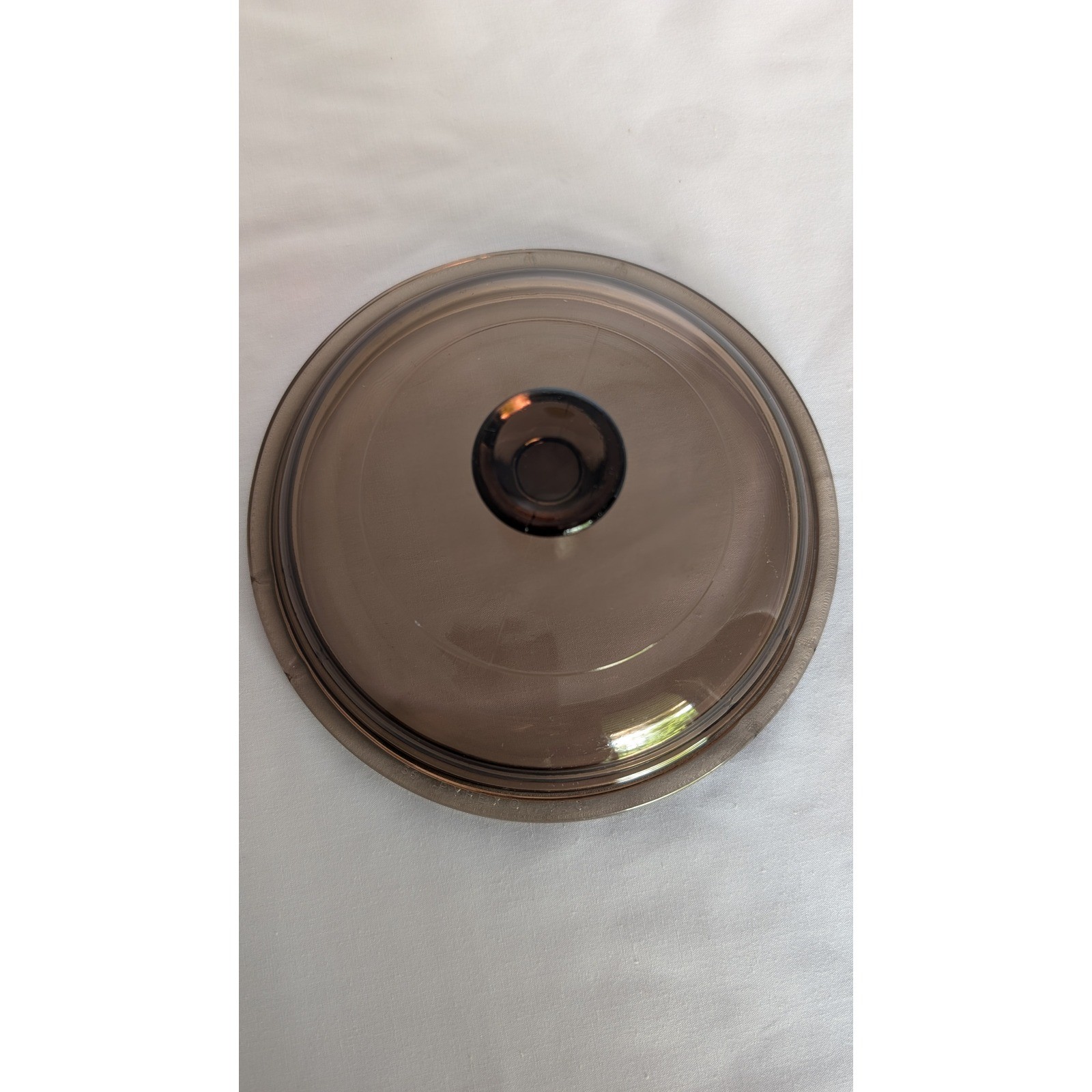 Pyrex Visions V-1-C Amber Glass Lid Replacement 6 Inch Round Visionware Cover