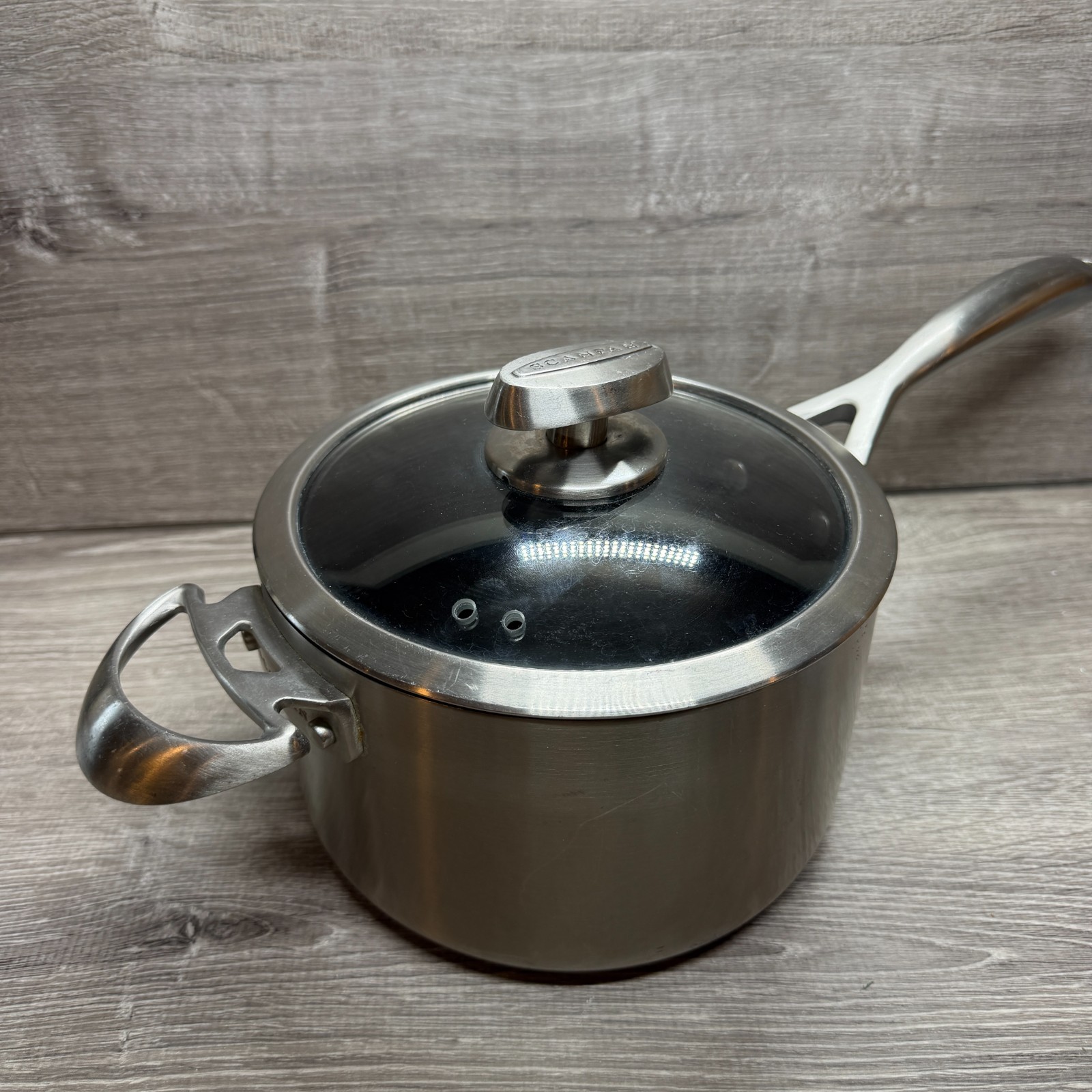 SCANPAN CS+ Stratanium+ 2 Qt Covered Saucepan 16cm Induction Denmark Lid