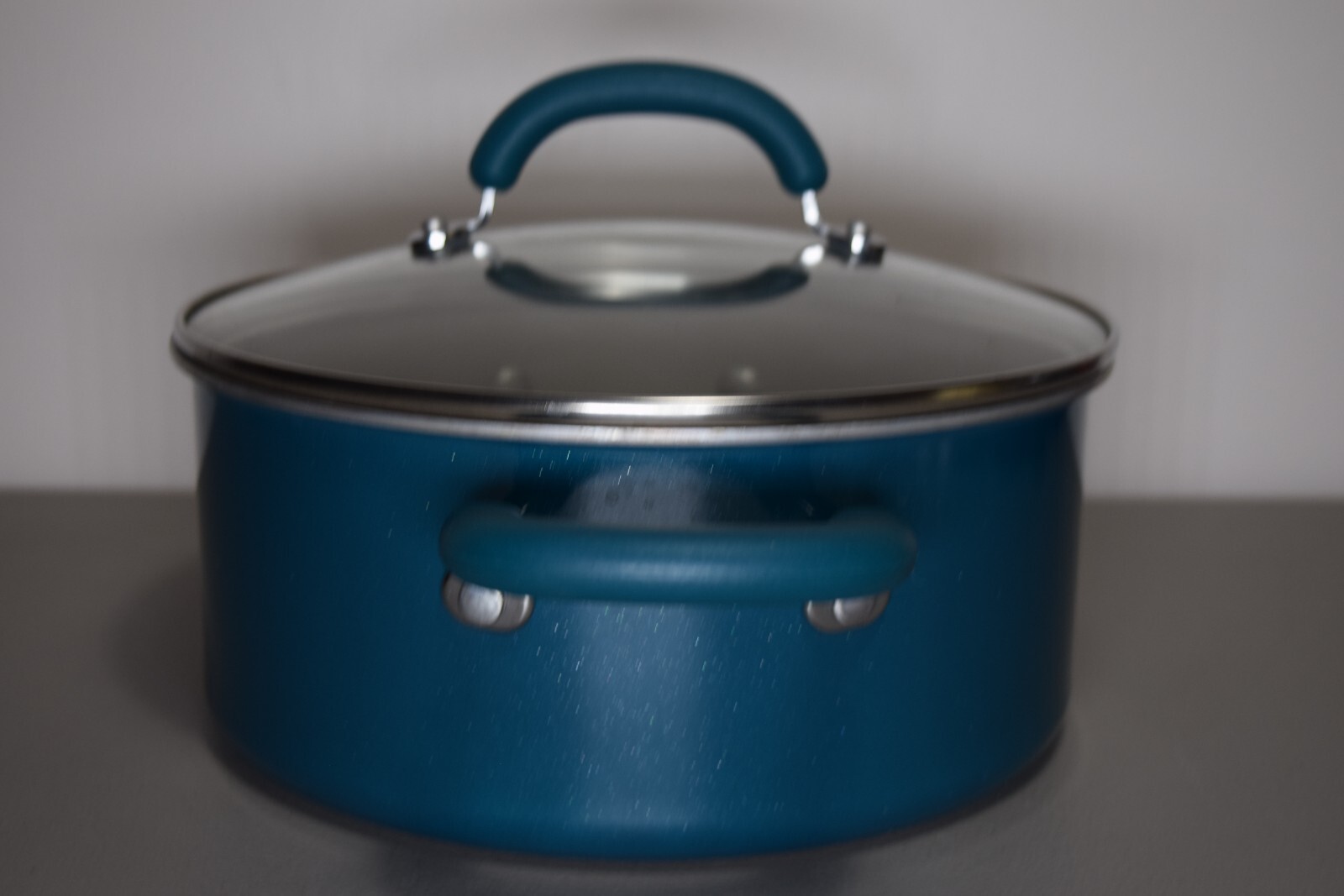 Rachael Ray Dutch Oven 5 QT / 4.7 L Q20T Blue Shimmer With Glass Lid