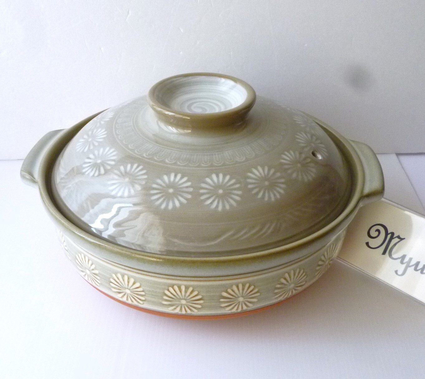 GINPO Mishima DONABE Japanese Earthen Clay Pot BANKO Ware 30oz-108oz Casserole