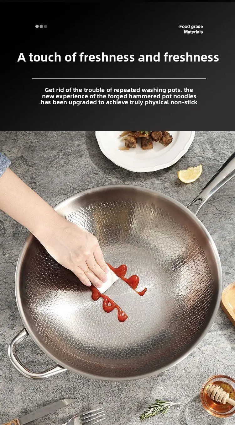 New Pure Titanium Pan, 100% Titanium Pans for Cooking Non Stick, Stainless Steel