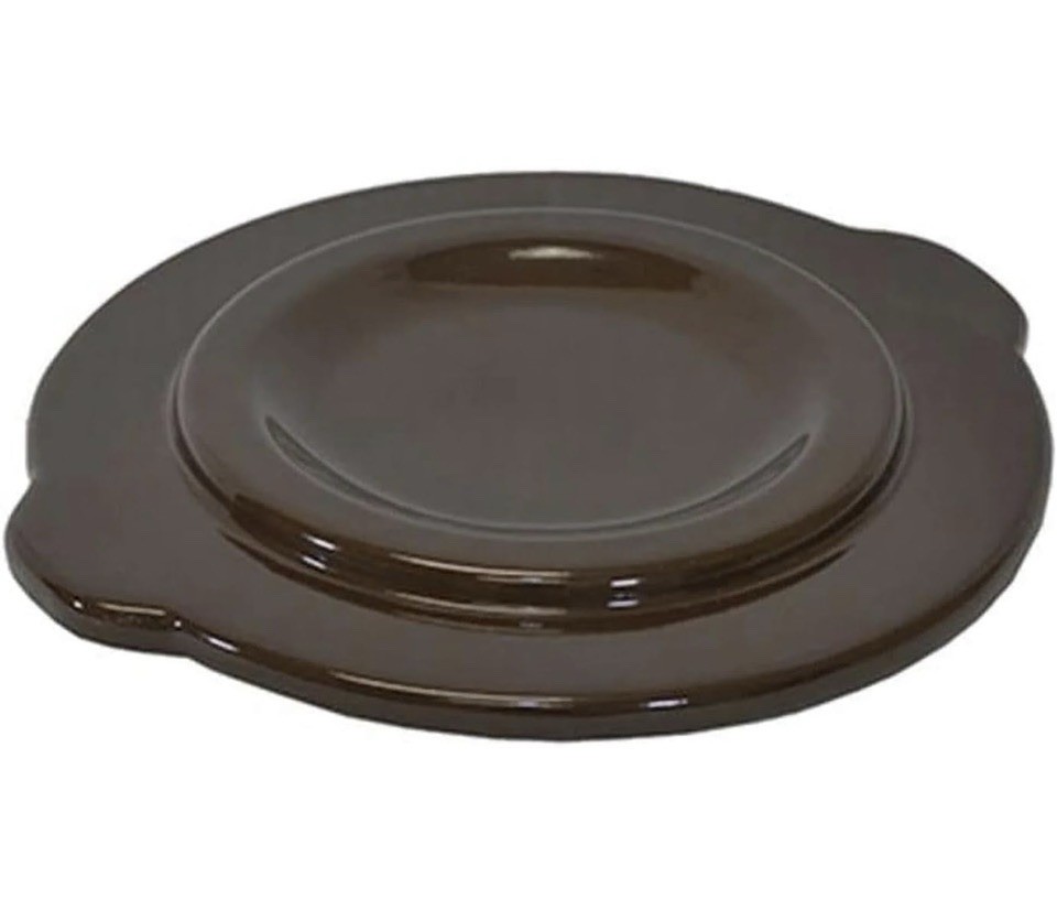 Stoneware Ceramic Lid for Food Preservation Pickling and Fermenting, 12 inch