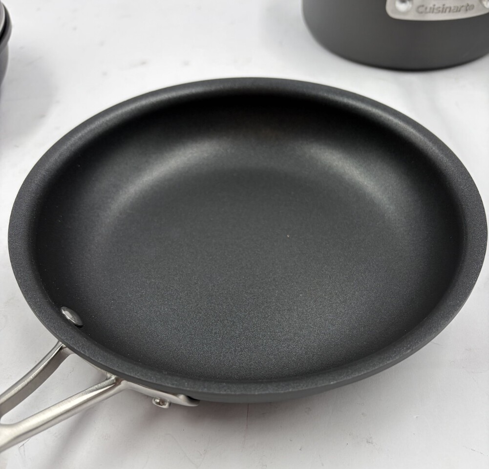 CUISINART NEW POT AND PANS SET W/ LIDS INDUCTION HARD ANODOZIED NON STICK