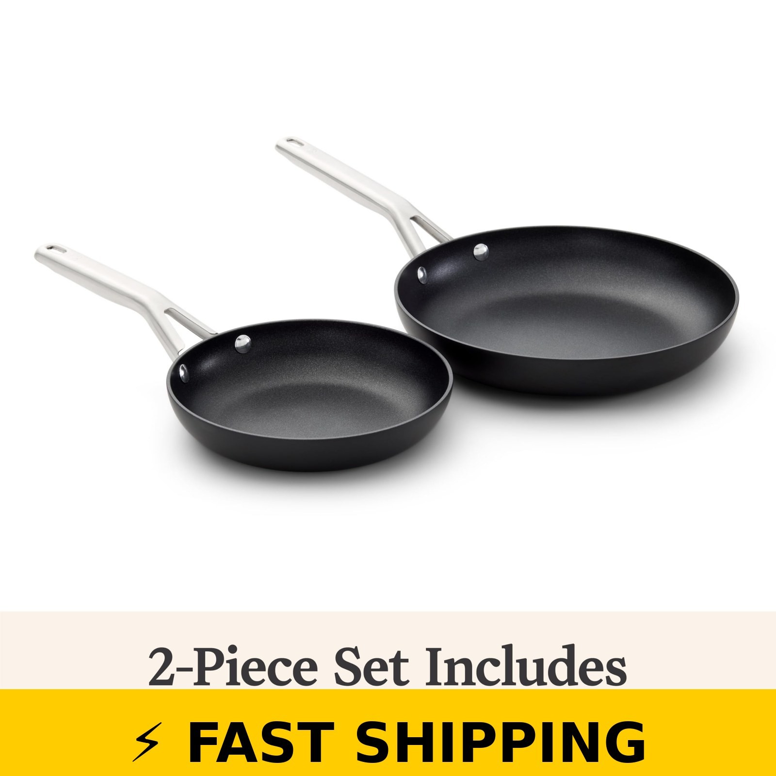 Calphalon Hard-Anodized Nonstick Frying Pan Set – 8″ & 10″