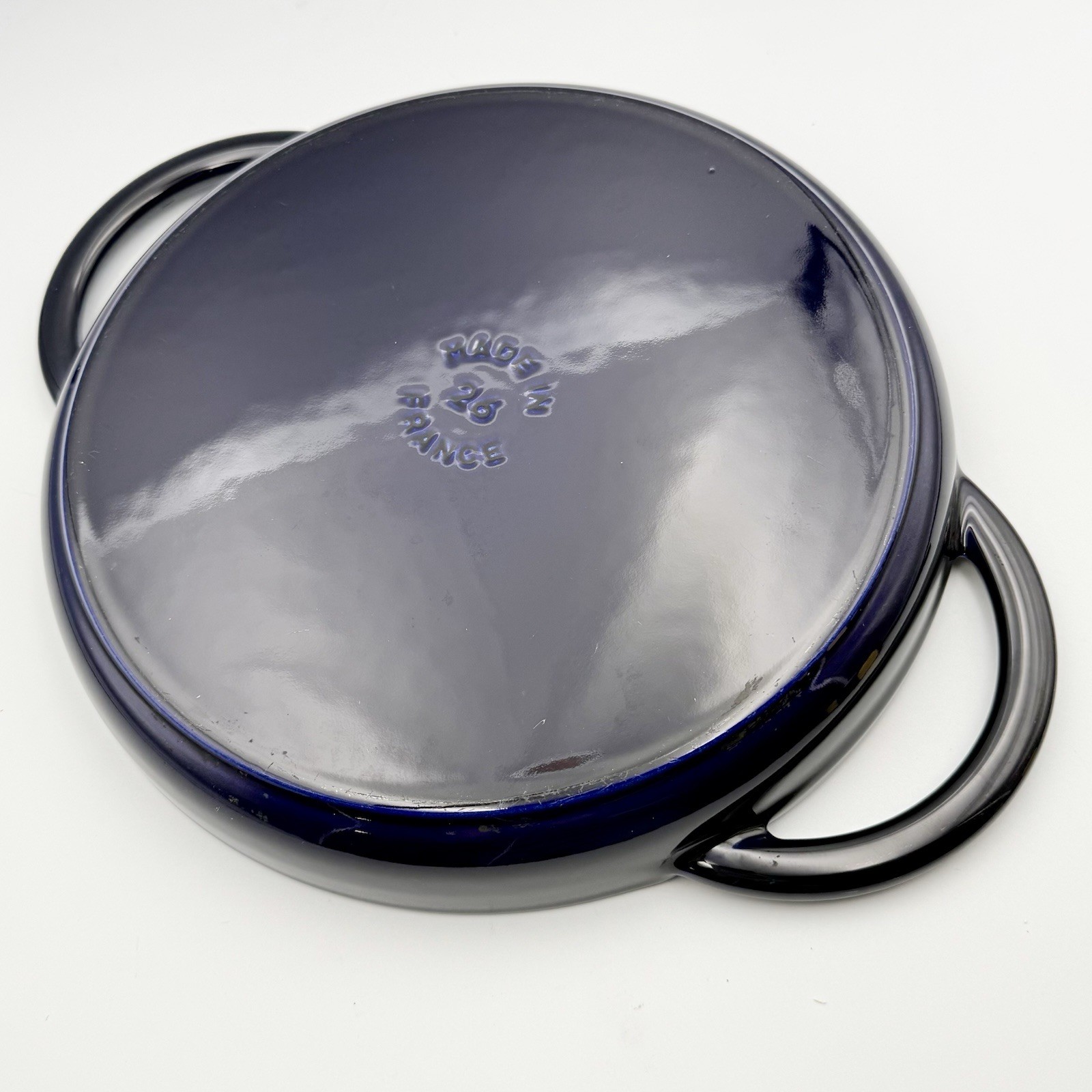 Staub #26 Dark Blue 10” Double Handle Pure Grill Pan Made in France