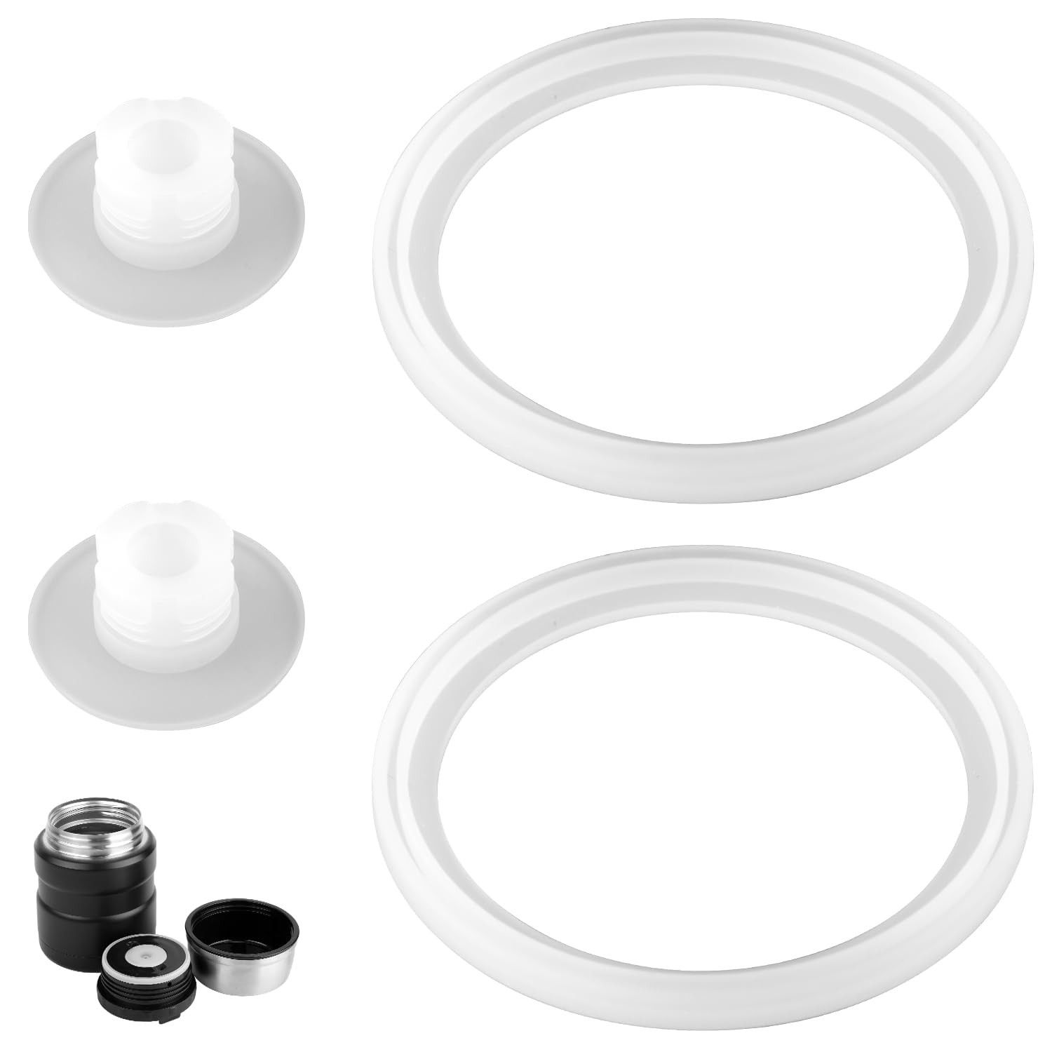 Food Jar Gasket Replacement Seal Ring Stopper For Thermos King 16oz 24oz Silicon
