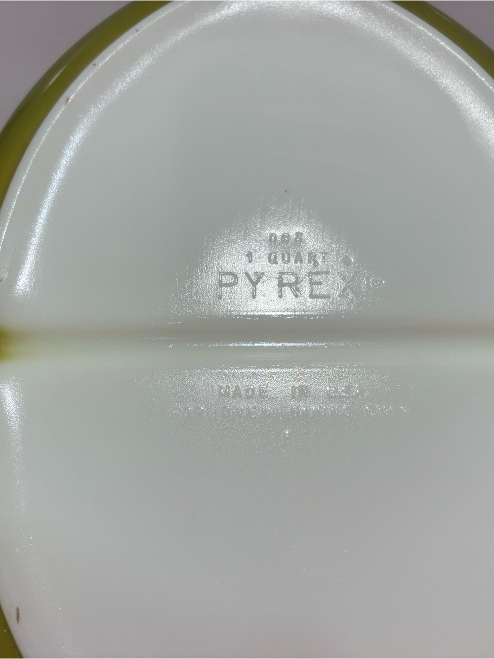 Vintage Pyrex 082 spring blossom green crazy daisy 1qt divided casserole w lid