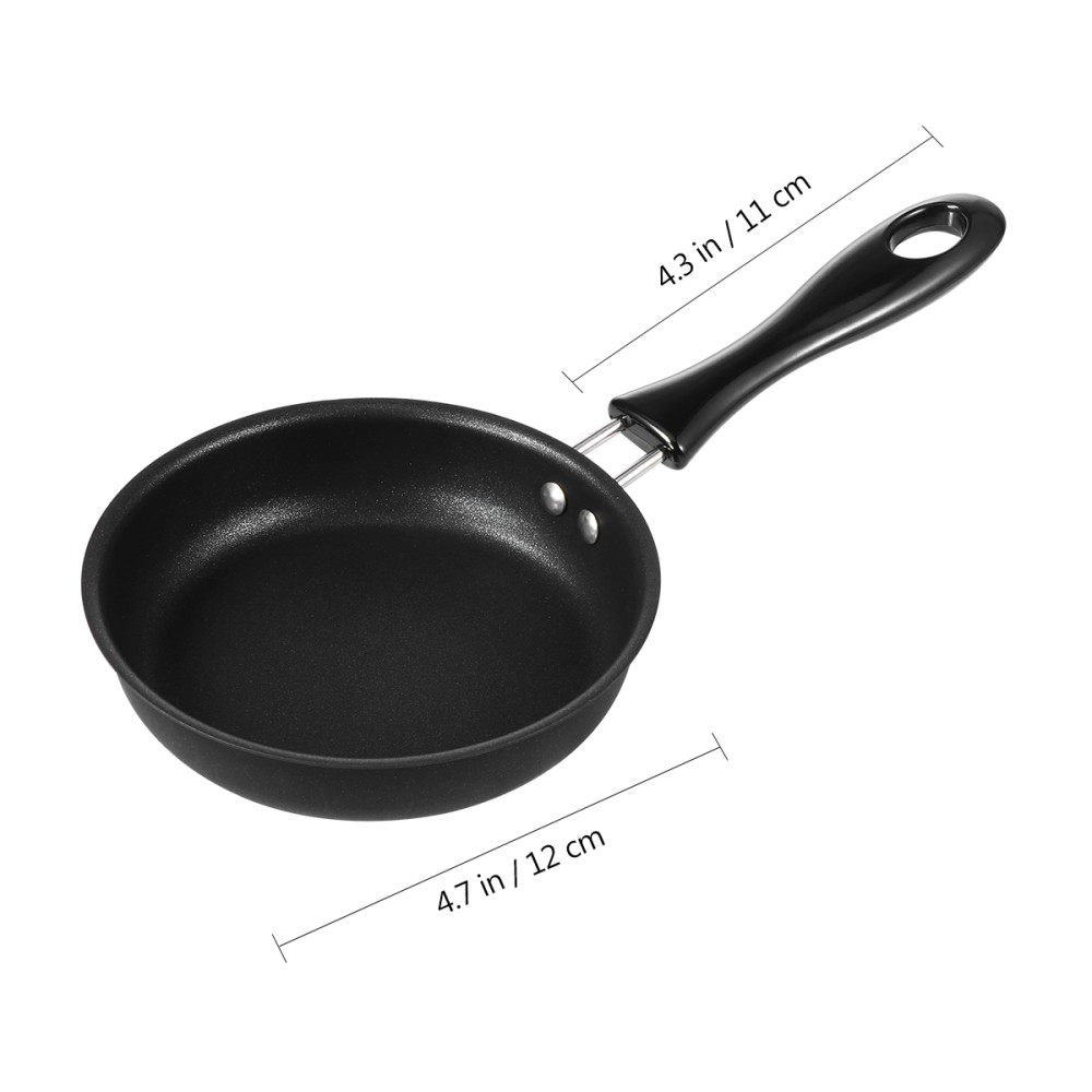 1Pcs Reusable Non-Stick Egg Frying Pan Black Mini Omelette Cooking Pan