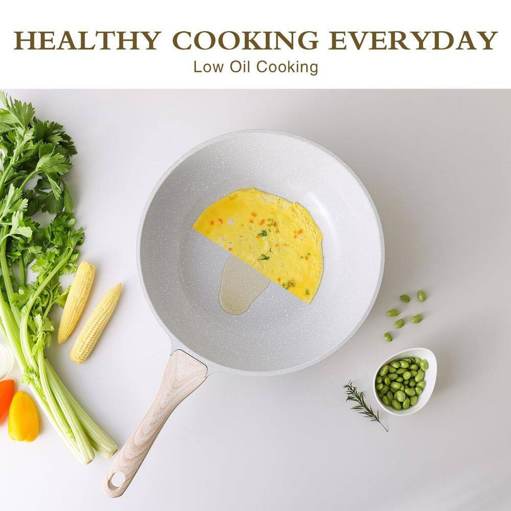 4.25 Qt. Ceramic Nonstick Saute Pan with Lid, Induction Compatible, PFOA PFAS Fr