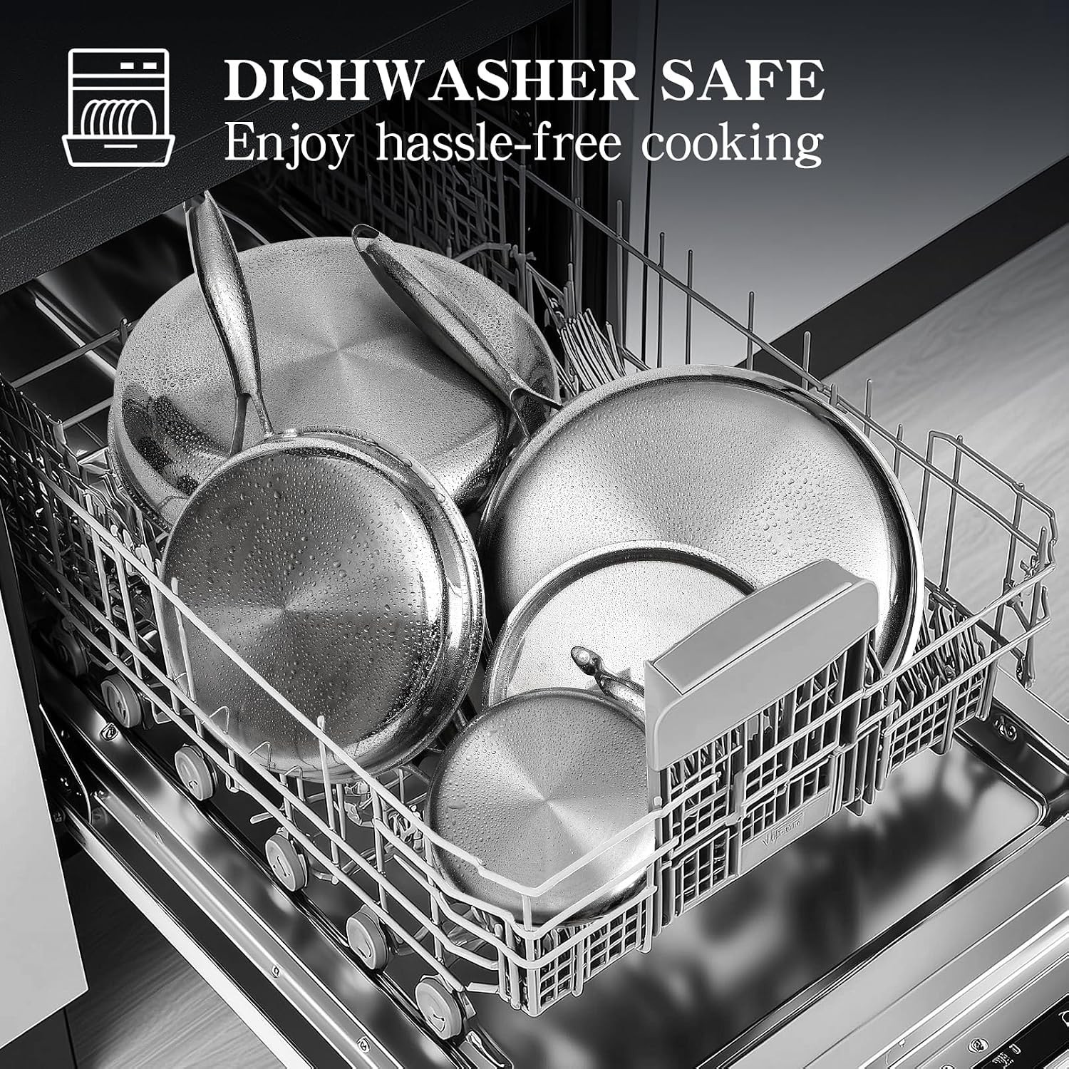 Stainless Steel Cookware Set, 3 Ply 17 Piece Stainless Steel Pot and Pan Set,…