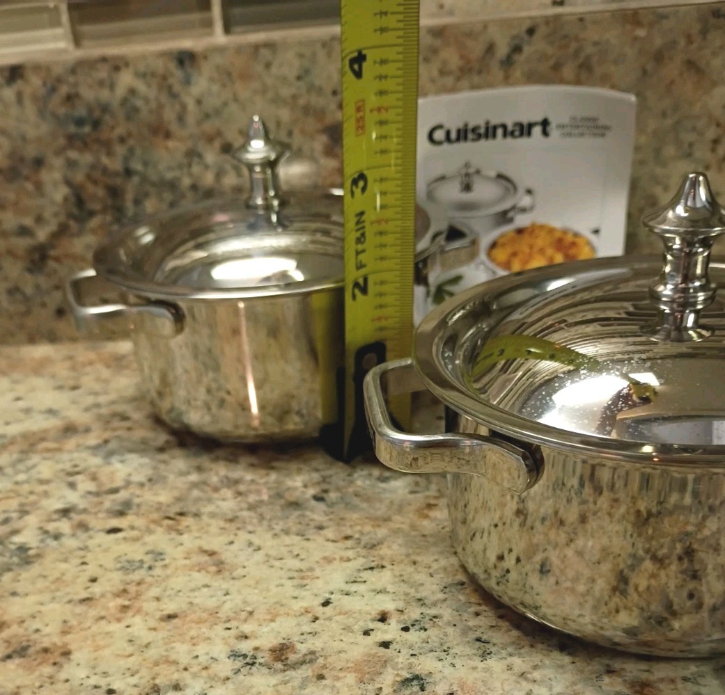 Cuisinart Stainless Steel Mini Dutch Ovens 2pack Model 7MS2-32 – .32 Qt MINT