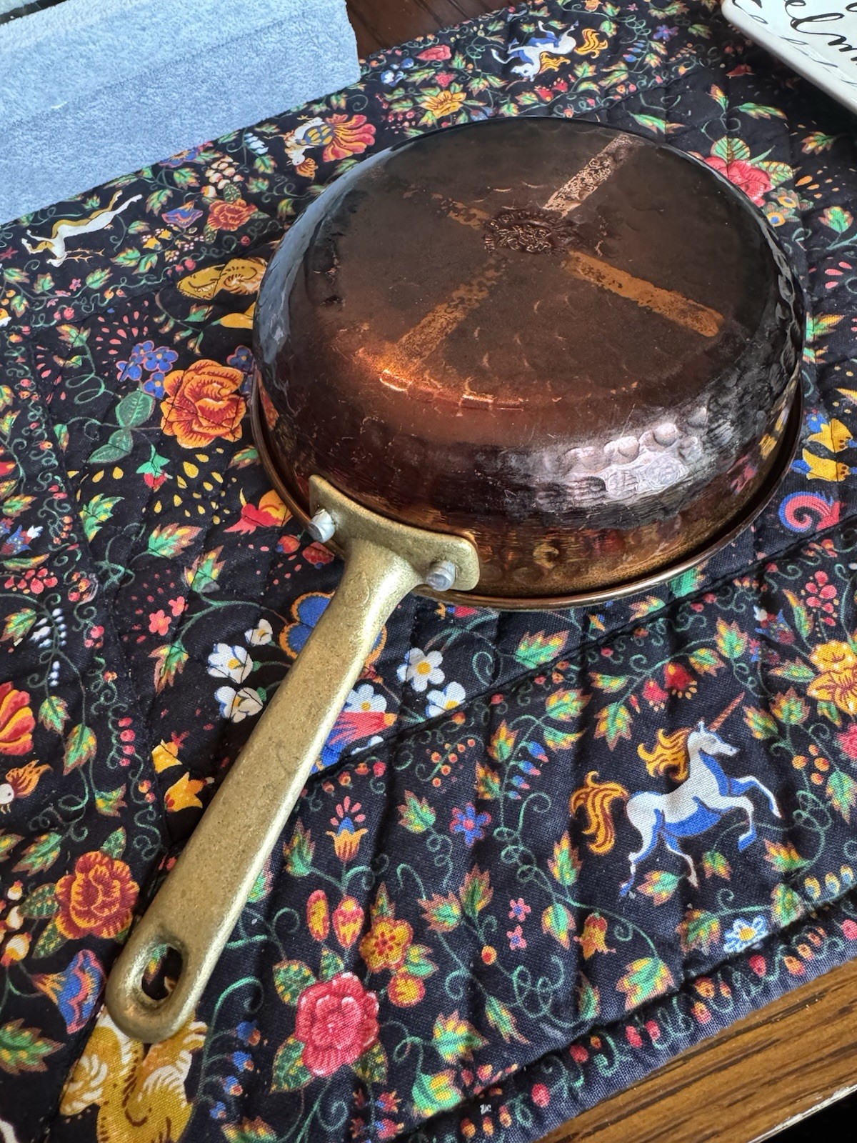 PORRITIELLO RAME & ACCIAIO DAL 1934 Hammered Copper Fry Frying Pan Italy