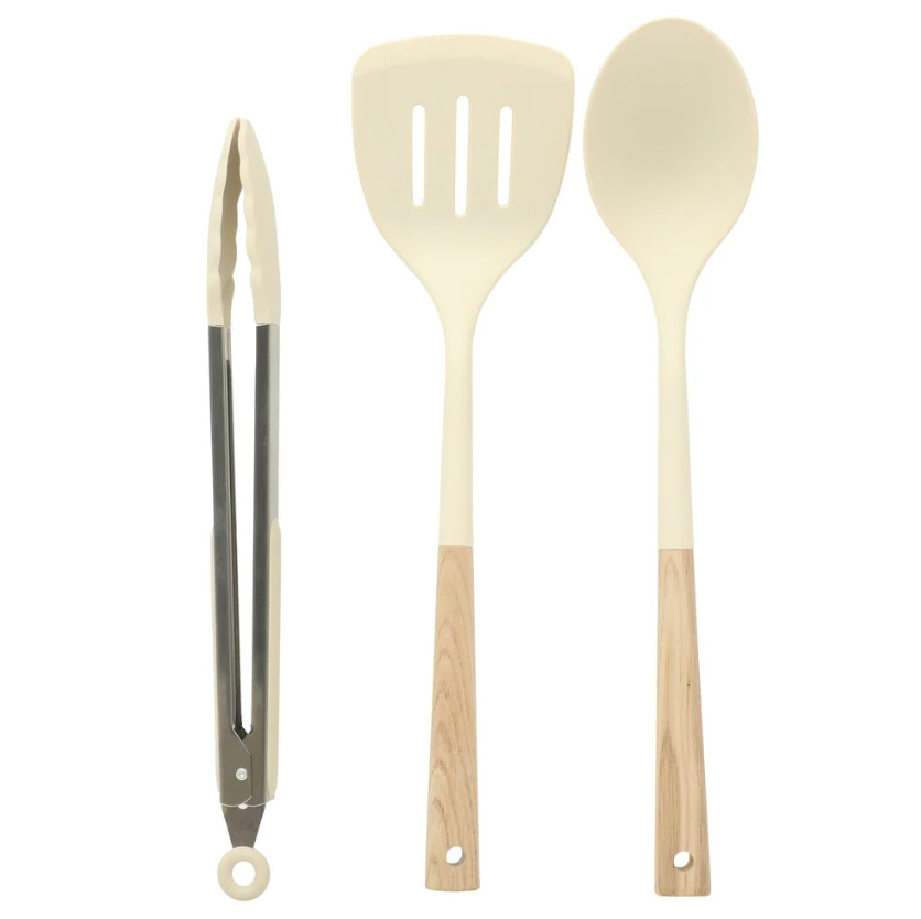 13-Piece Cast Aluminum Ceramic Nonstick Cookware Set with Utensils White