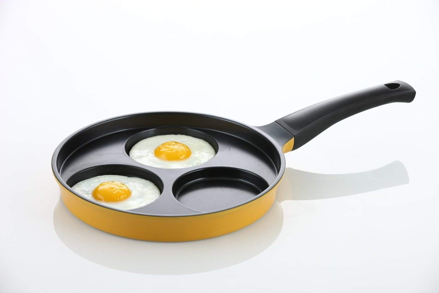 Flamekiss 9.5″ Orange Ceramic Coated Nonstick 3-Cup Egg Cooker Pan by Amor, I…