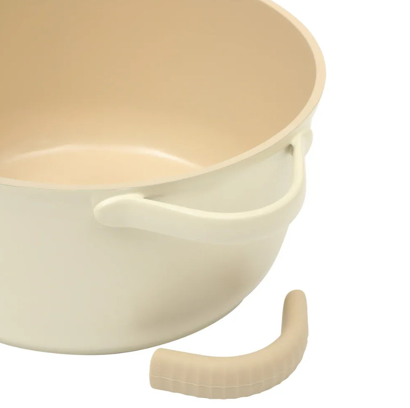 13-Piece Cast Aluminum Ceramic Nonstick Cookware Set with Utensils White