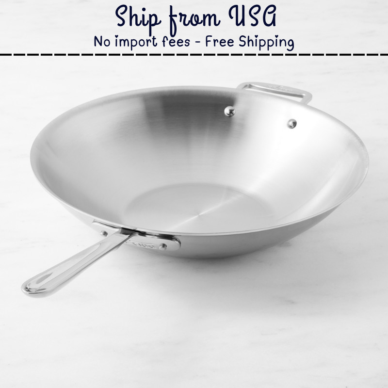All-Clad D3 Tri-Ply Stainless-Steel Wok, 14″