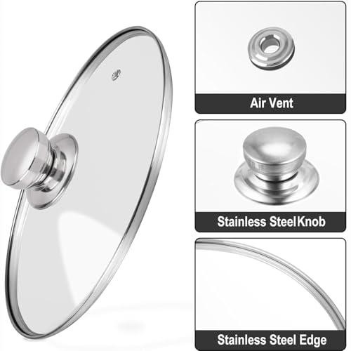11 Inch Tempered Glass Lid For Cast Iron Skillets Pots Pans Frying Pans (67