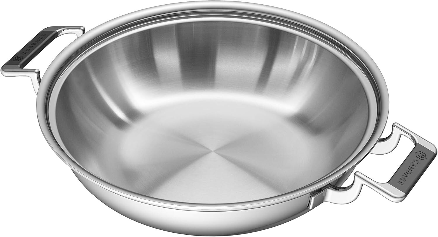 COOKCRAFT by CANDACE 12-INCH DUAL HANDLE CASSEROLE PAN w/ GLASS LATCH LID NIB