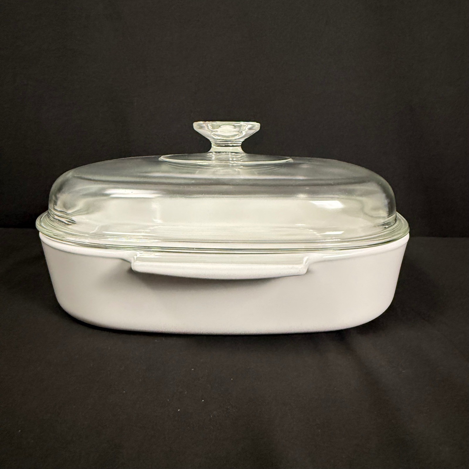 Corning Ware Just White 10″ Grill Pan MW-10-GR-B & Lid A-12-C Vintage 1979-86