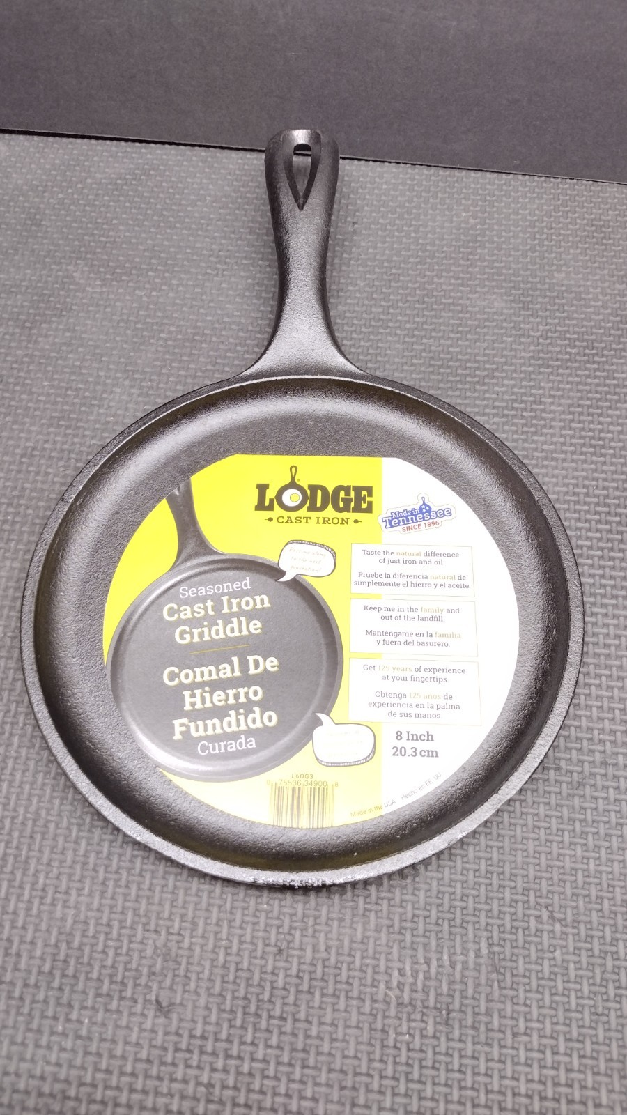 Lodge Pre-seasoned 8 Inch Cast Iron Skillet Model L6OG3 NEW FREE SHIPPING