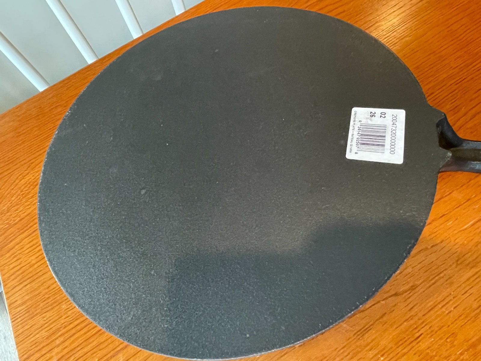 Le Creuset Crepe Pan Cast Iron 32 / 12.5″ Matte Black Flat Griddle Skillet NWOB